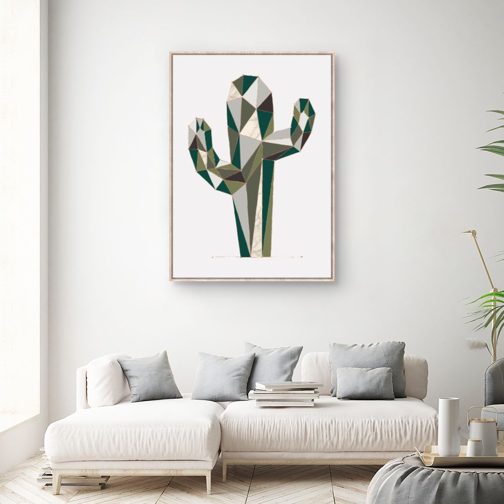 Tableau Cactus géométrique