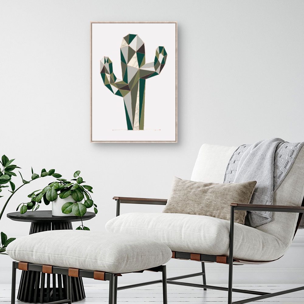 Tableau Cactus géométrique