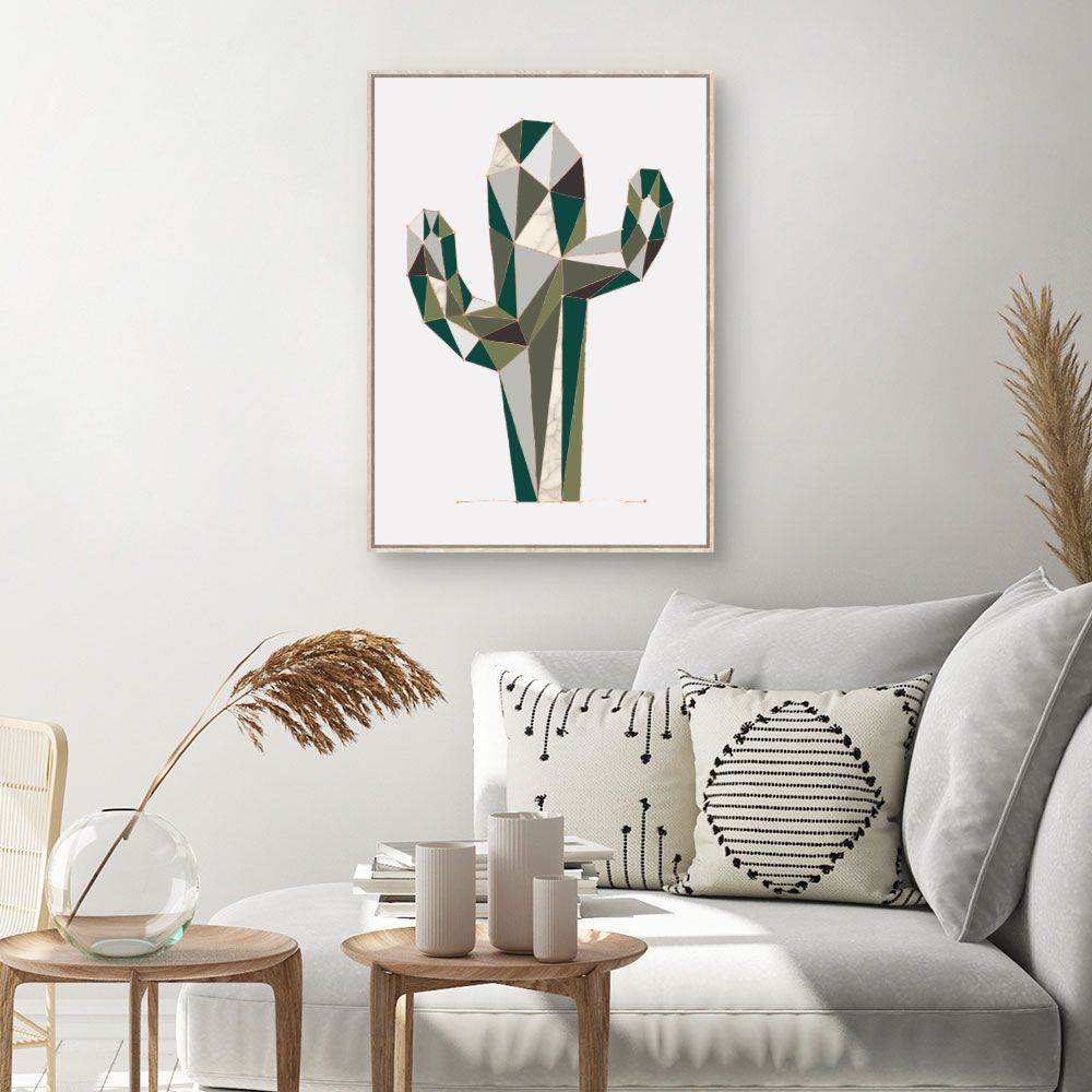 Tableau Cactus géométrique