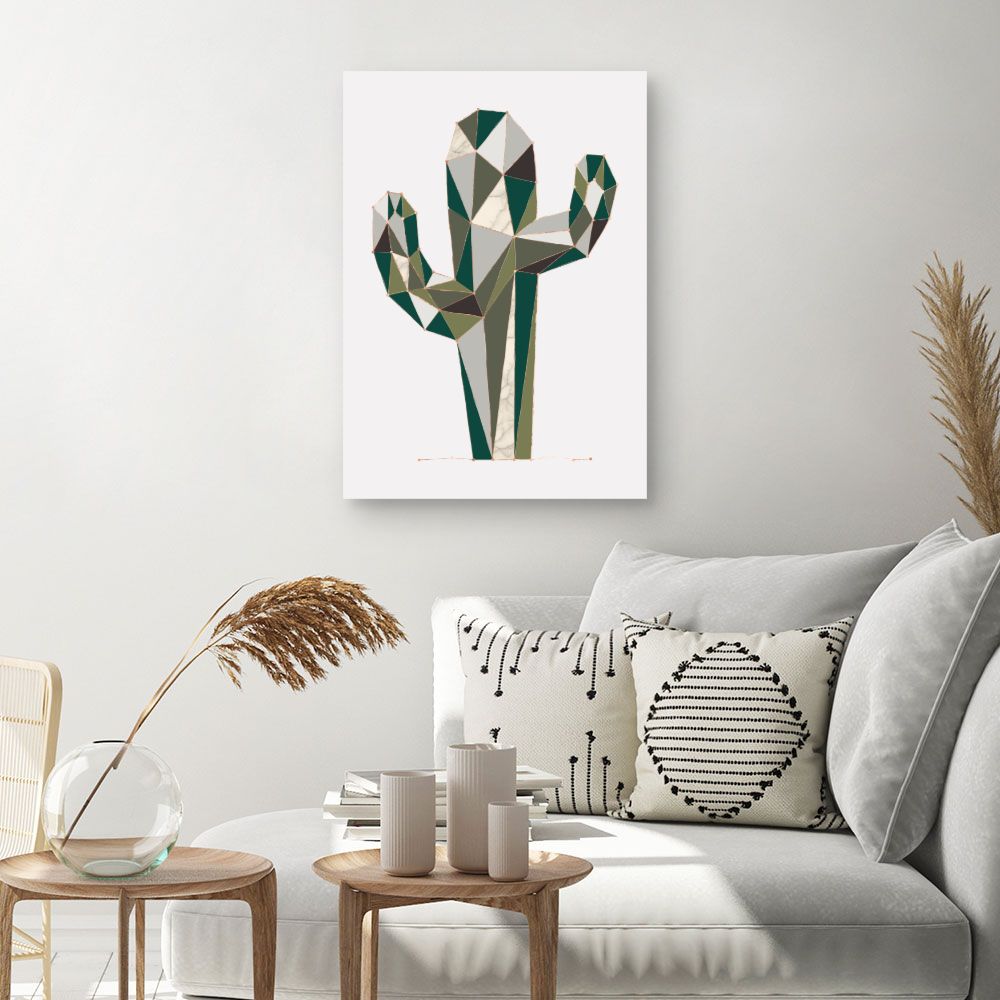 Tableau Cactus géométrique