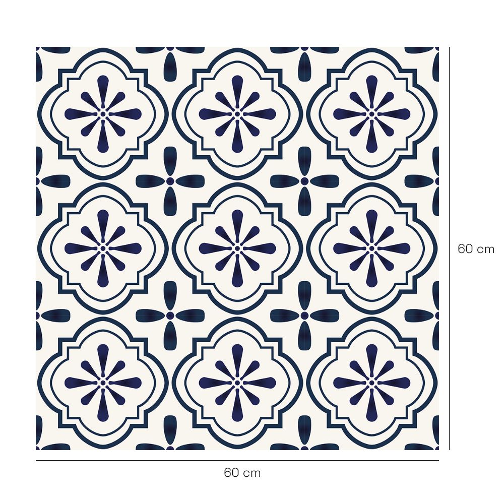 Crédence en aluminium n°88 / Carreaux floraux élégants