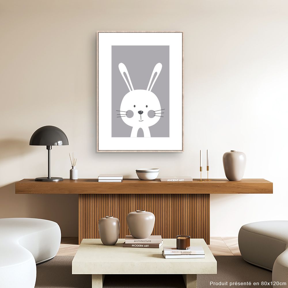 Tableau Lapin minimaliste