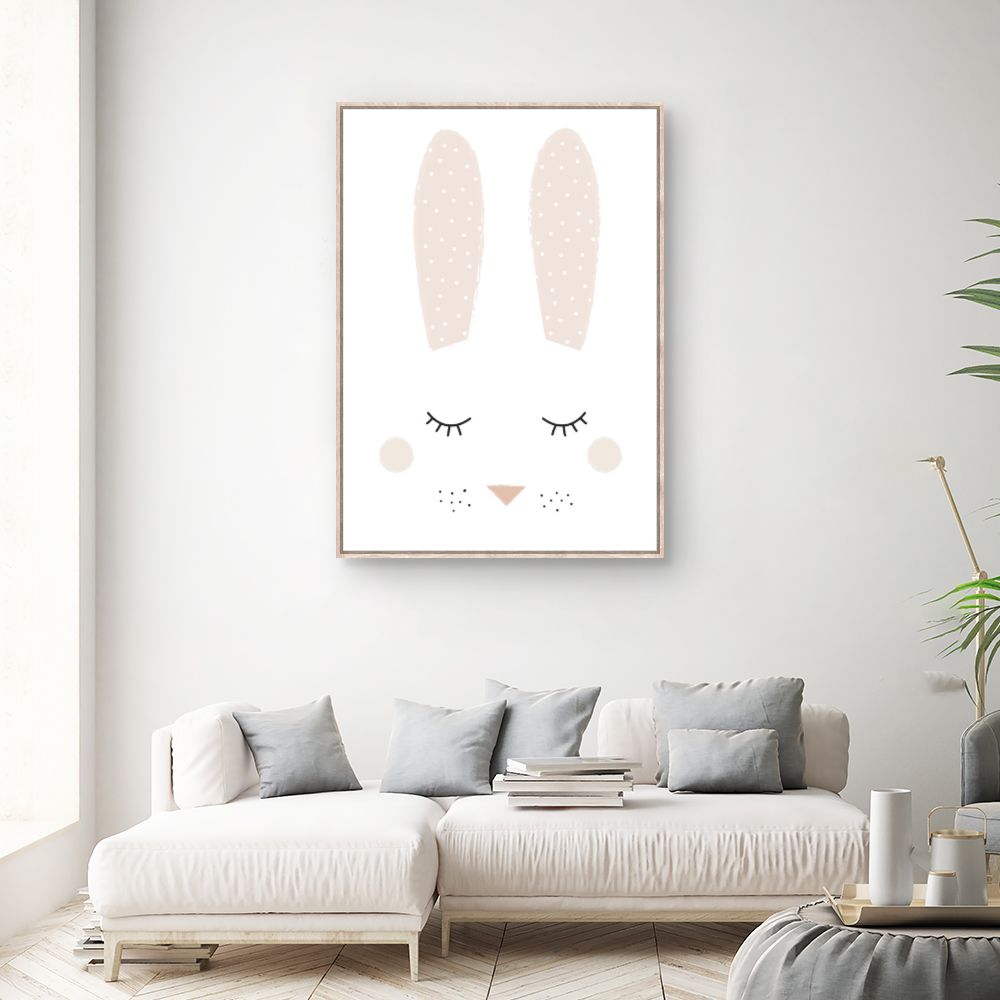 Tableau Lapin endormi doux