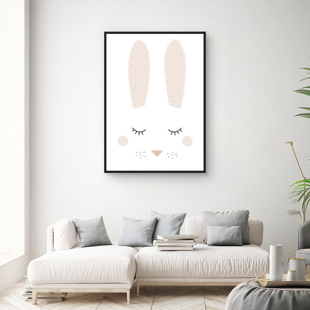 Tableau Lapin endormi doux