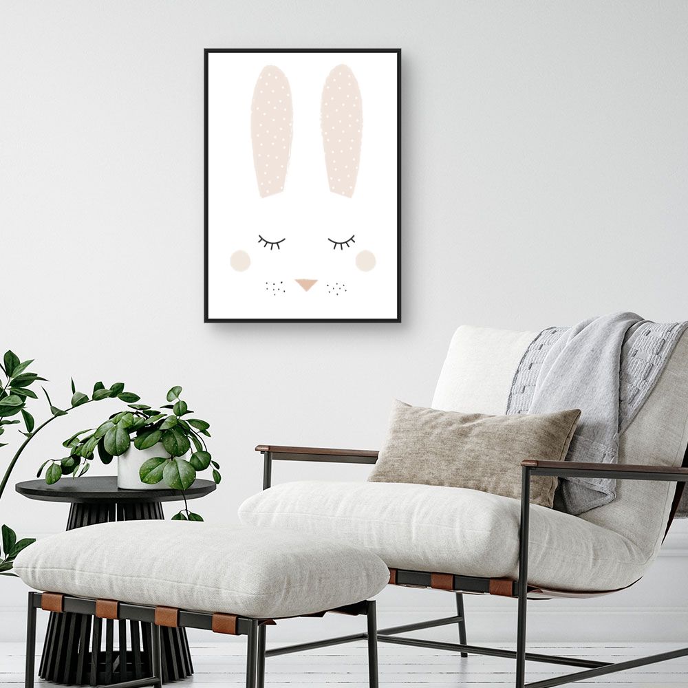Tableau Lapin endormi doux