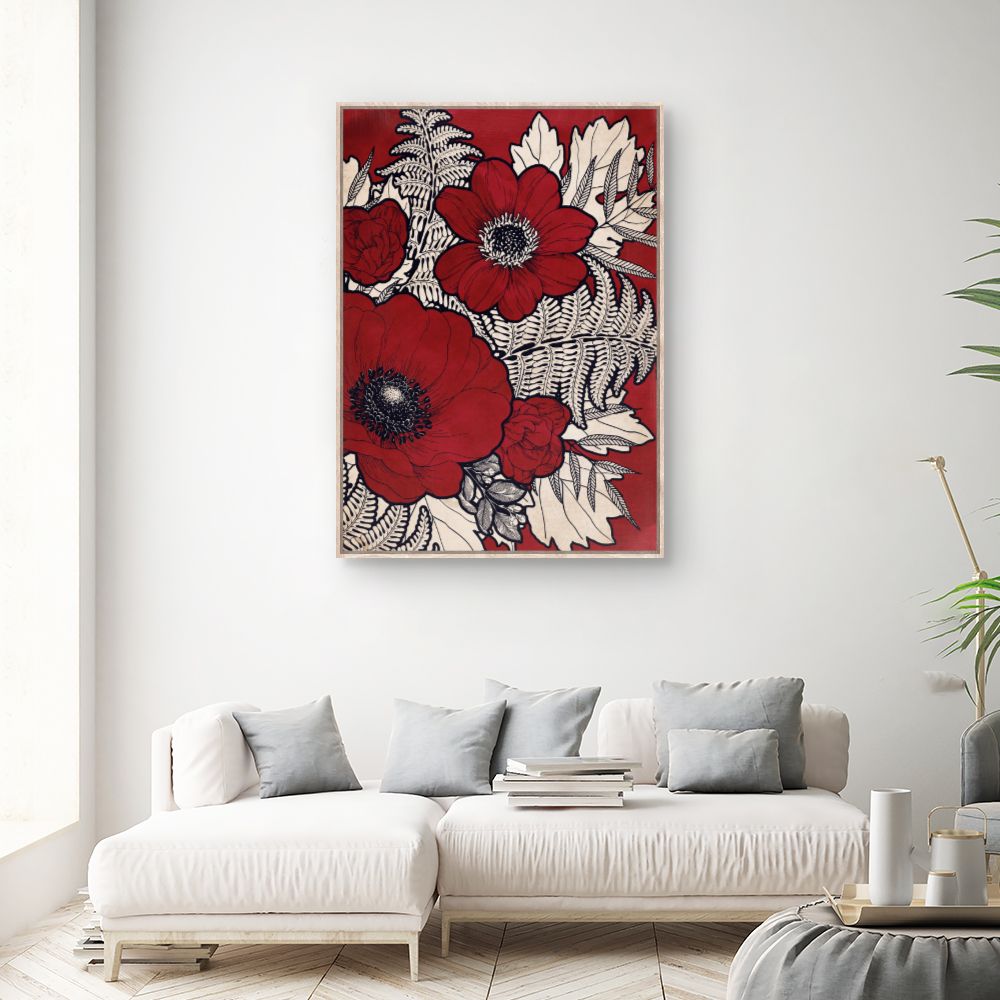 Tableau Fleurs et fougères