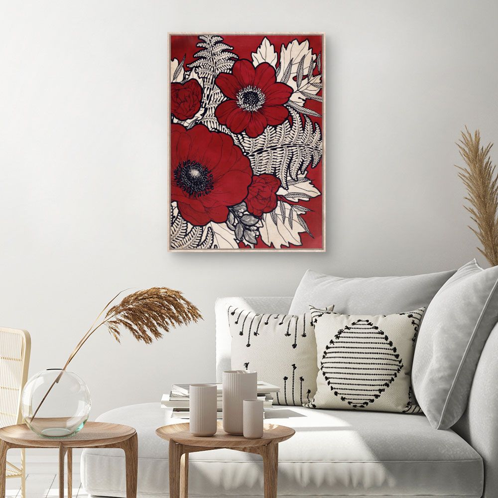 Tableau Fleurs et fougères