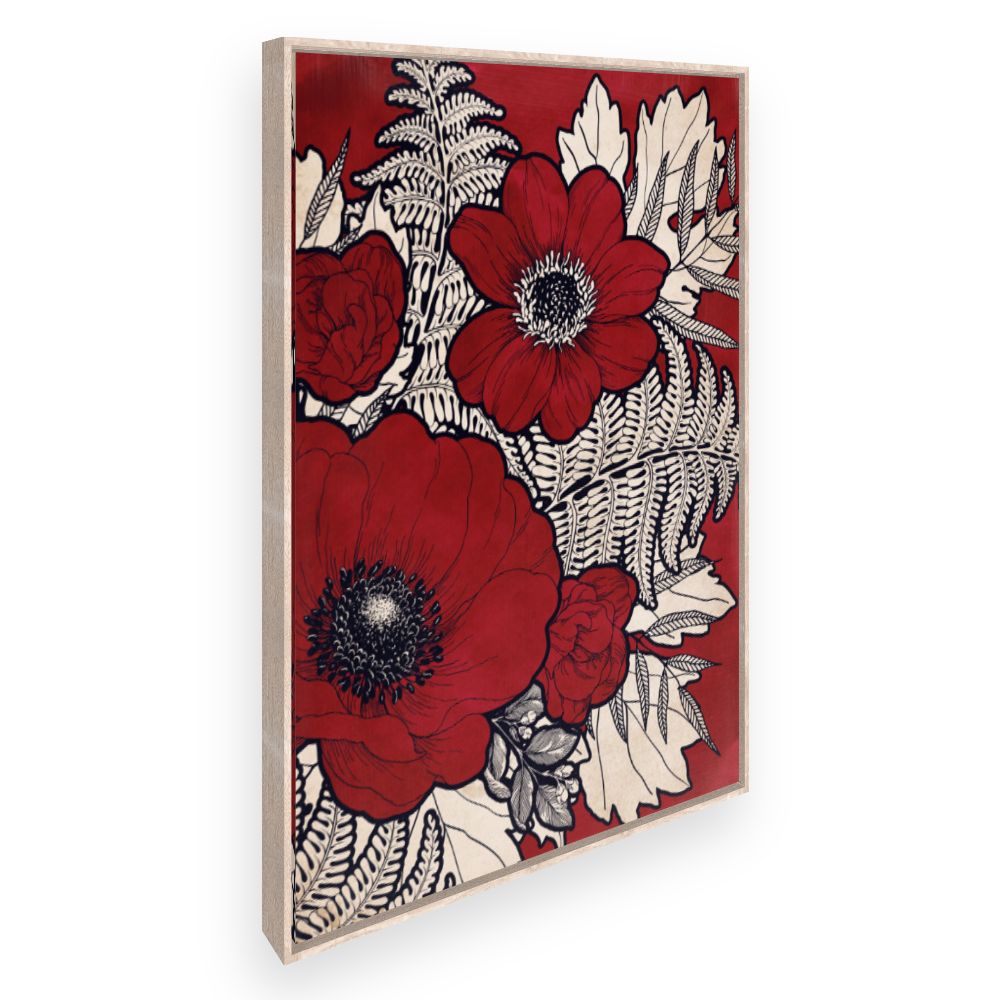 Toile Fleurs et fougères
