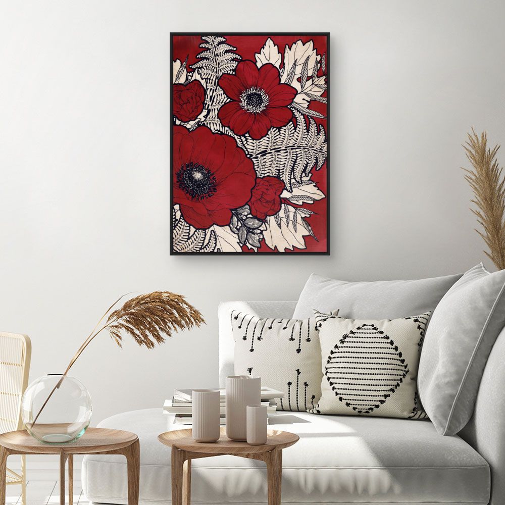 Tableau Fleurs et fougères