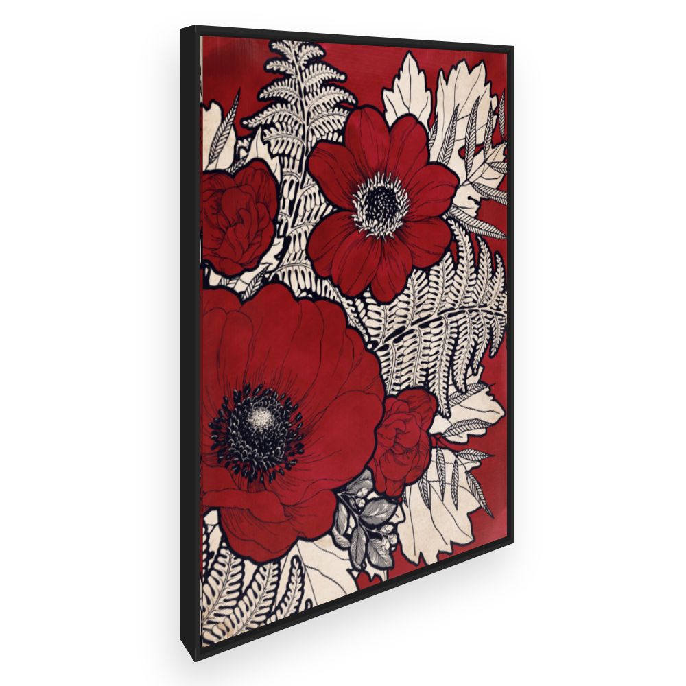 Toile Fleurs et fougères
