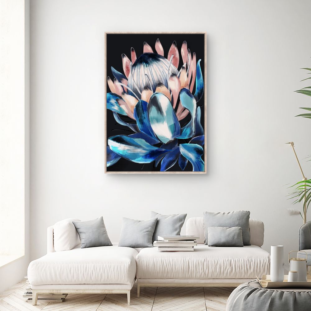 Tableau Fleur artistique vibrante