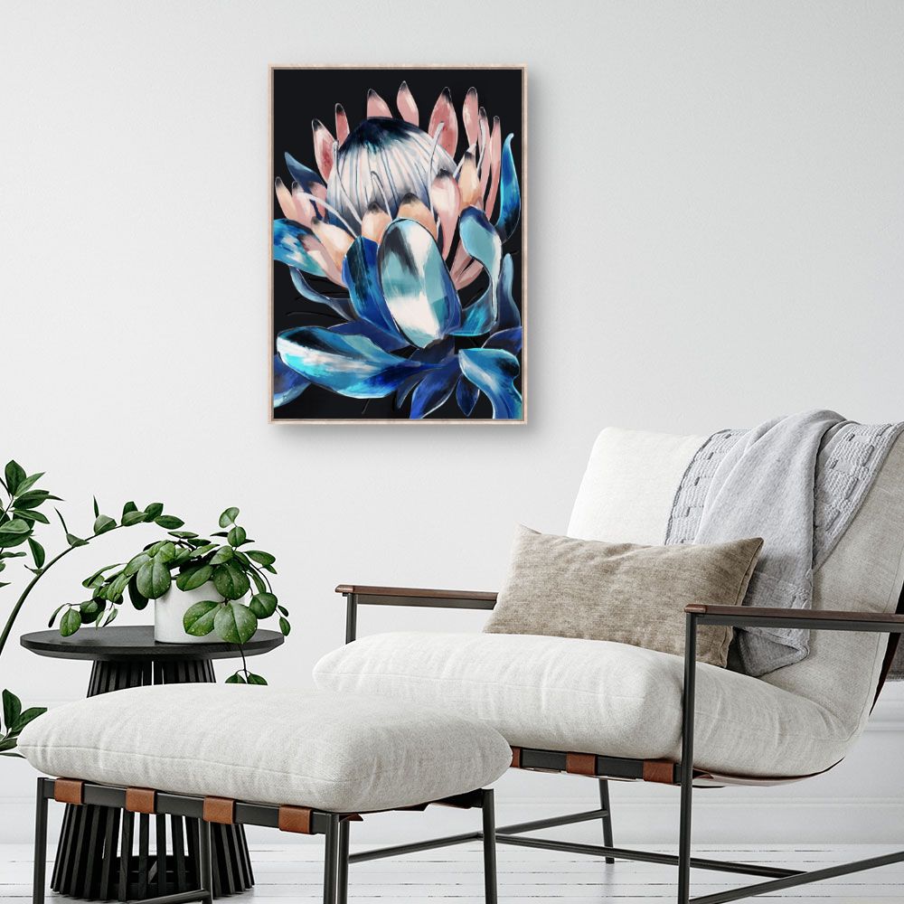 Tableau Fleur artistique vibrante