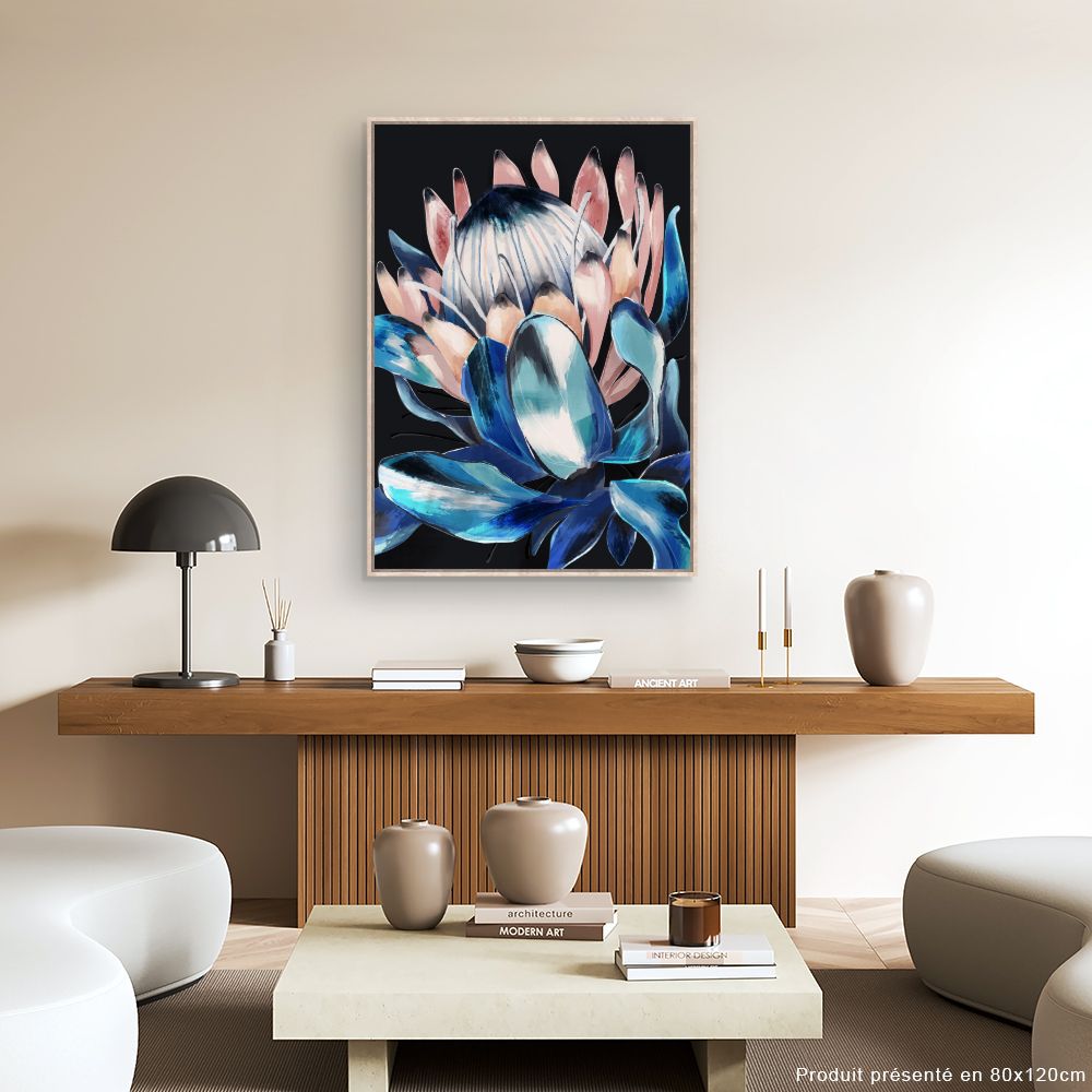 Tableau Fleur artistique vibrante
