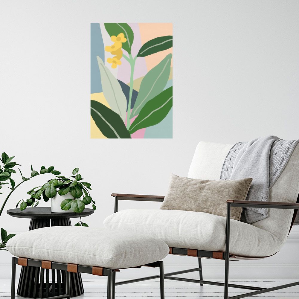 Affiche Fleurs et feuilles