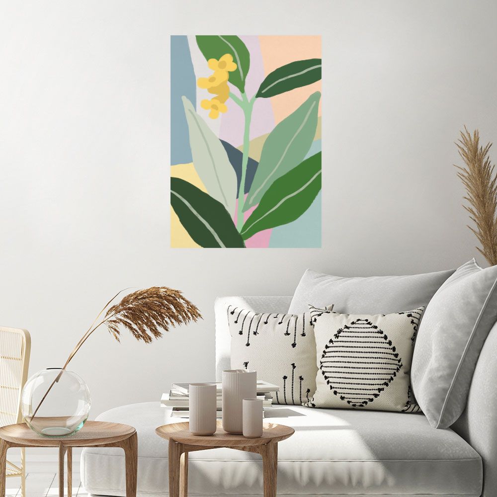 Affiche Fleurs et feuilles