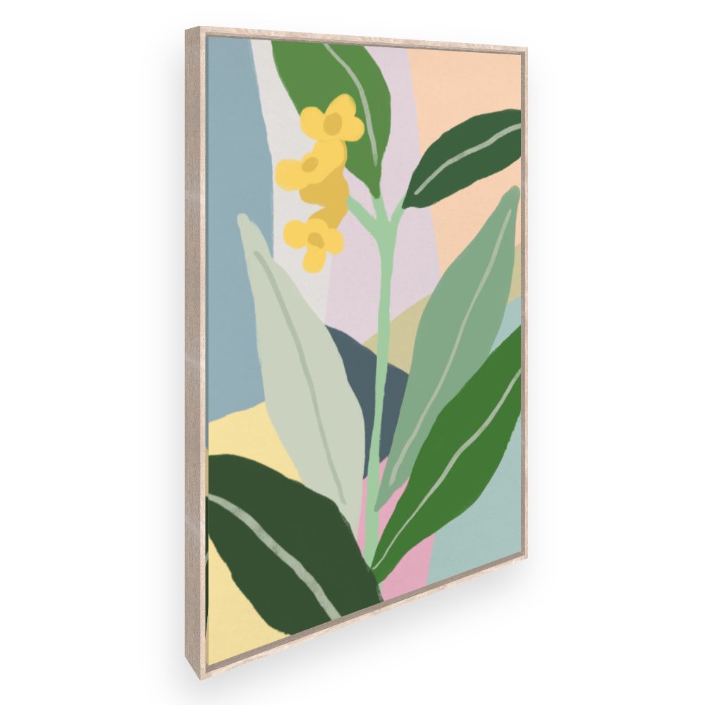 Toile Fleurs abstraites vives