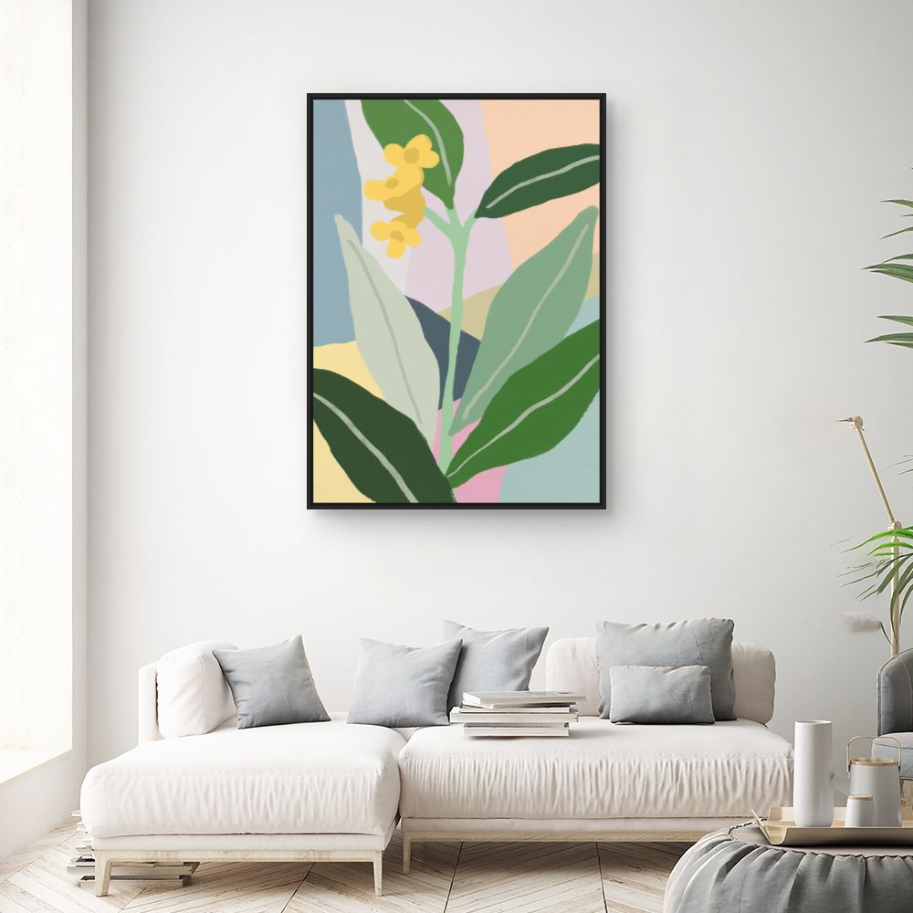 Tableau Fleurs abstraites vives