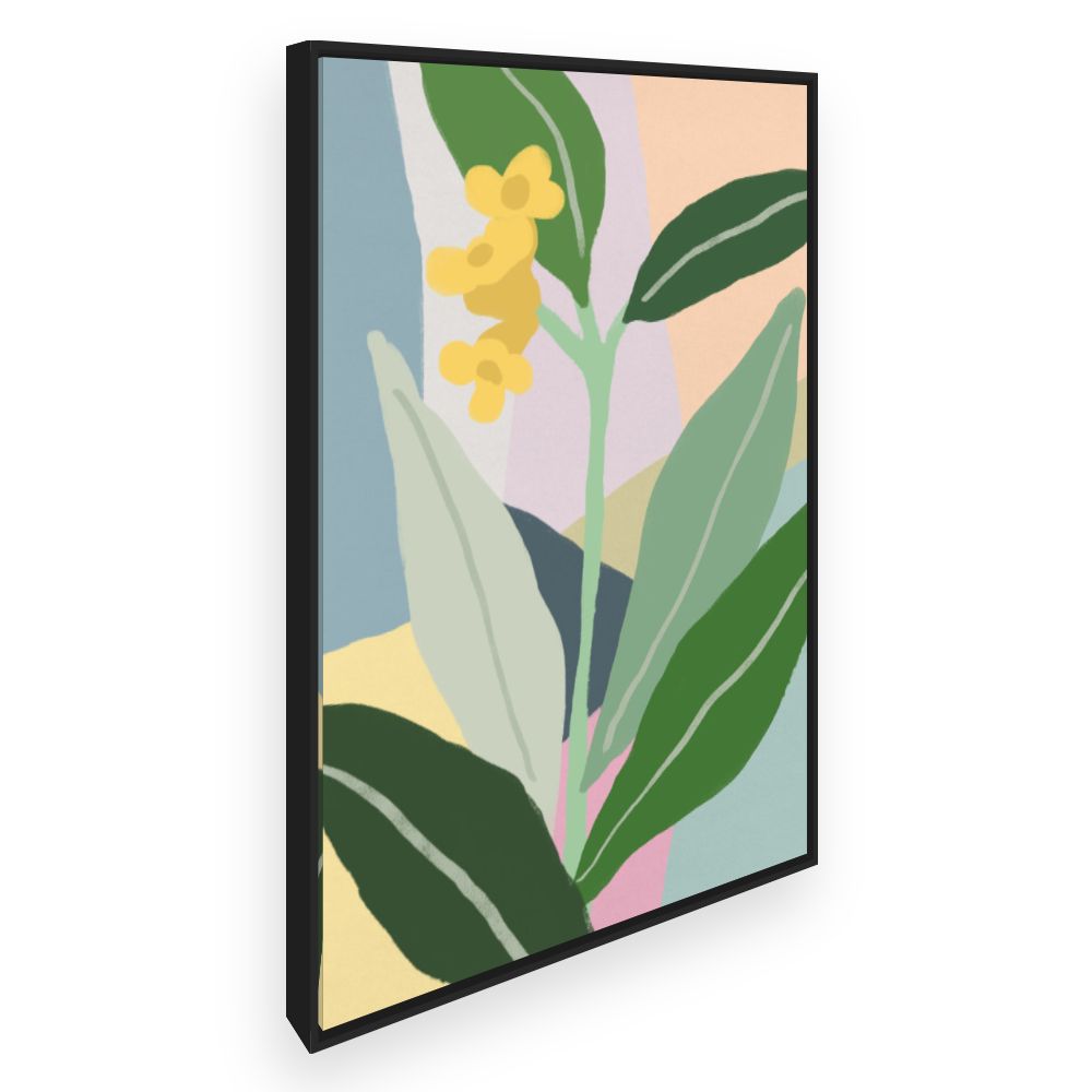 Toile Fleurs abstraites vives
