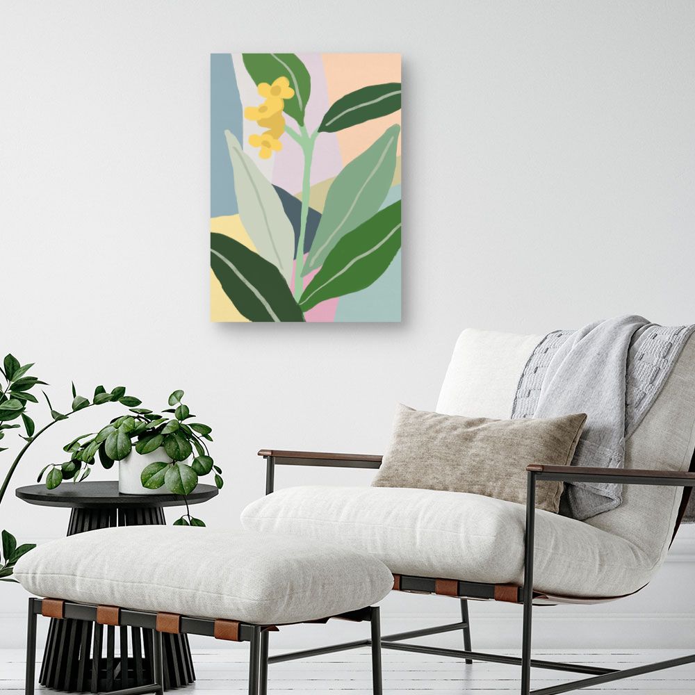 Tableau Fleurs abstraites vives