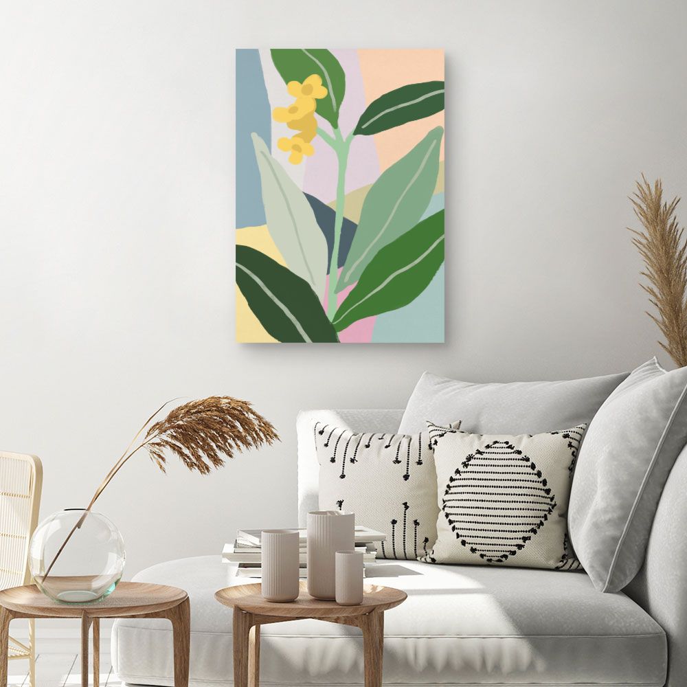 Tableau Fleurs abstraites vives