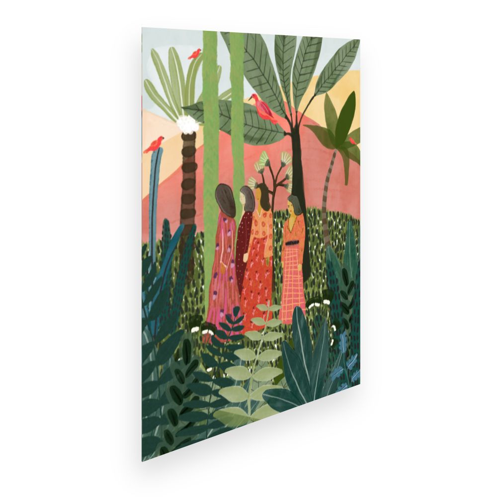 Affiche Jardin exotique vibrant