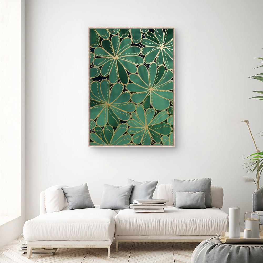 Tableau Designs floraux dorés