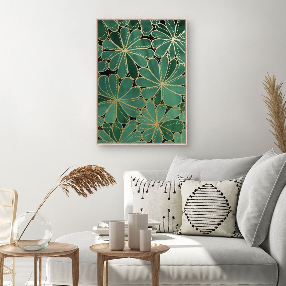 Tableau Designs floraux dorés