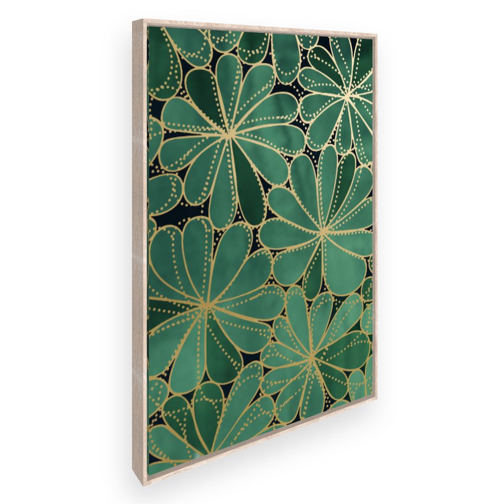 Toile Designs floraux dorés