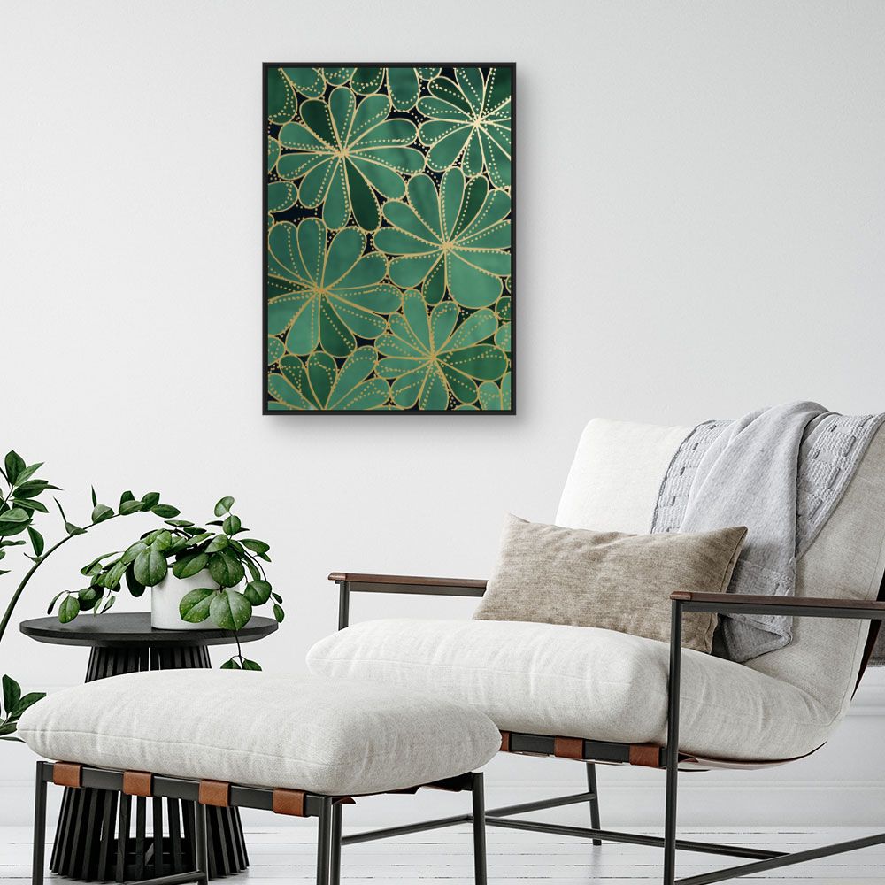 Tableau Designs floraux dorés