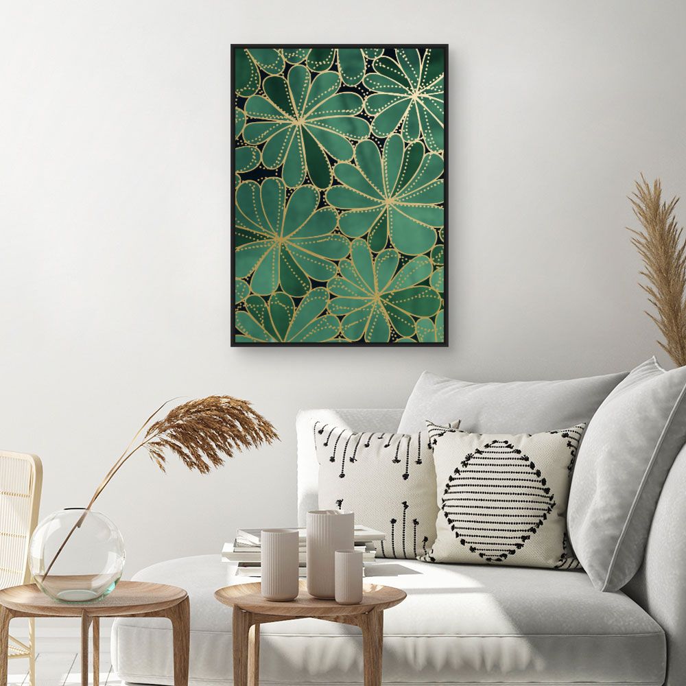 Tableau Designs floraux dorés
