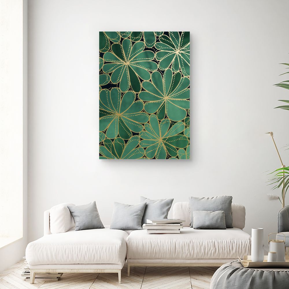 Tableau Designs floraux dorés
