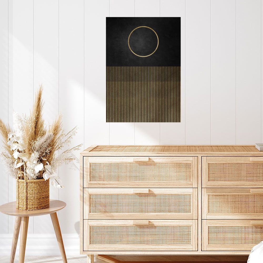 Affiche Cercle doré élégant