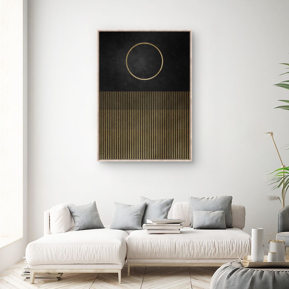 Tableau Lignes dorées élégantes