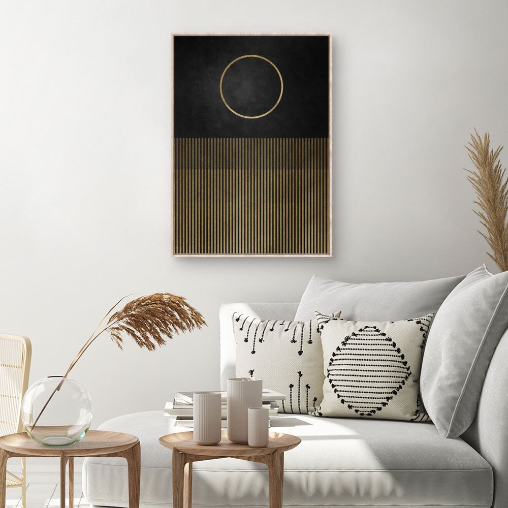 Tableau Lignes dorées élégantes