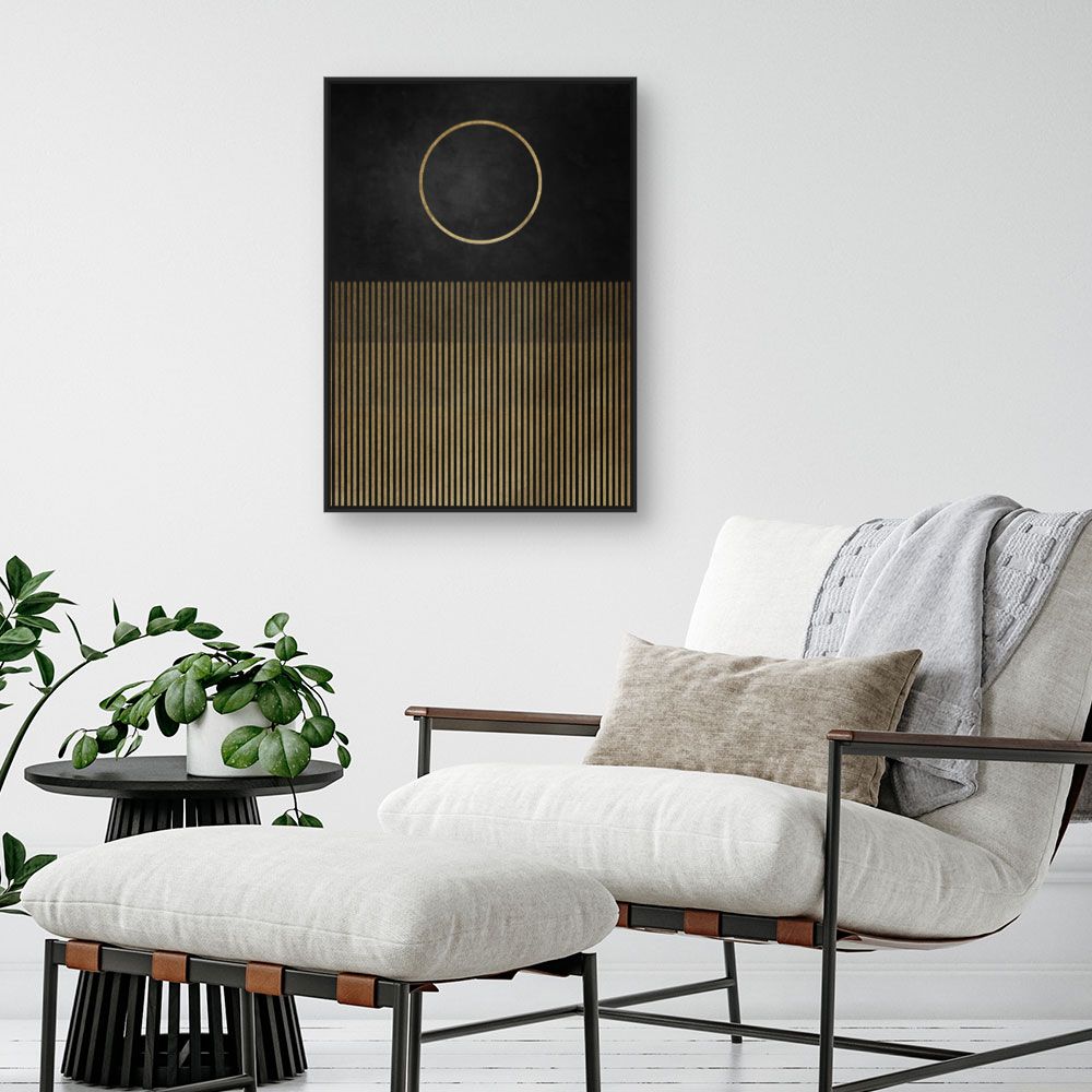 Tableau Lignes dorées élégantes