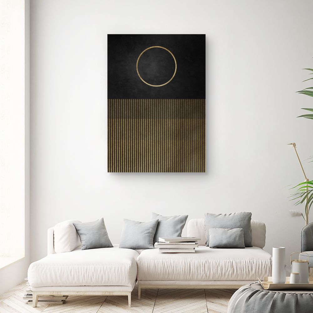 Tableau Lignes dorées élégantes