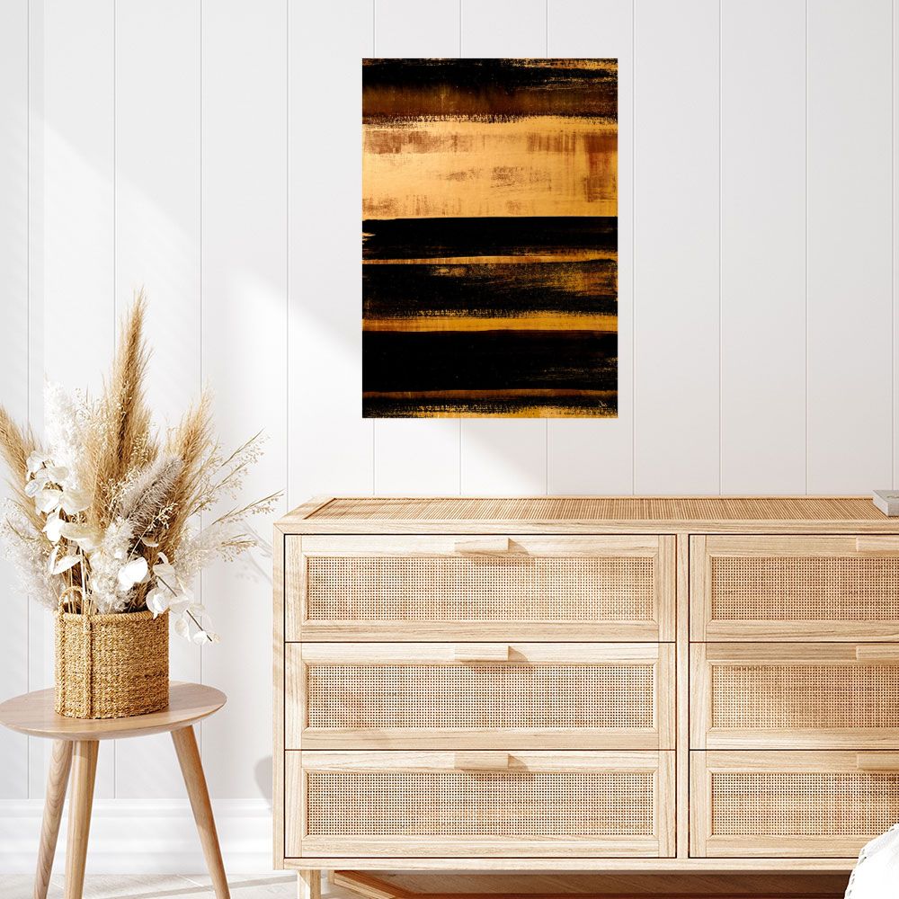 Affiche Rayures dorées élégantes