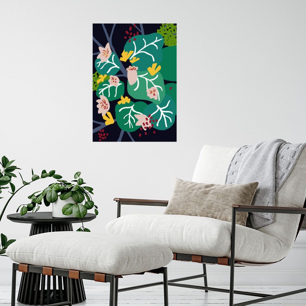 Affiche Fleurs abstraites vibrantes