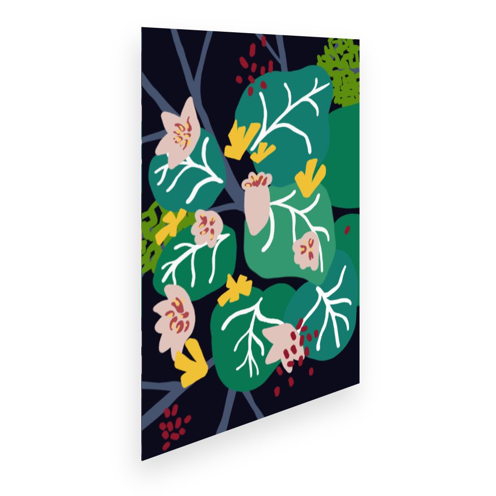 Affiche Fleurs abstraites vibrantes