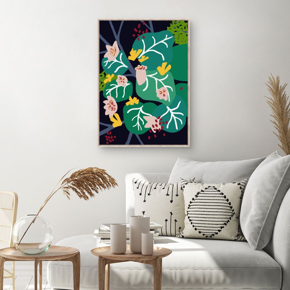 Tableau Fleurs abstraites