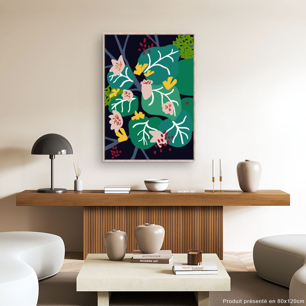 Tableau Fleurs abstraites