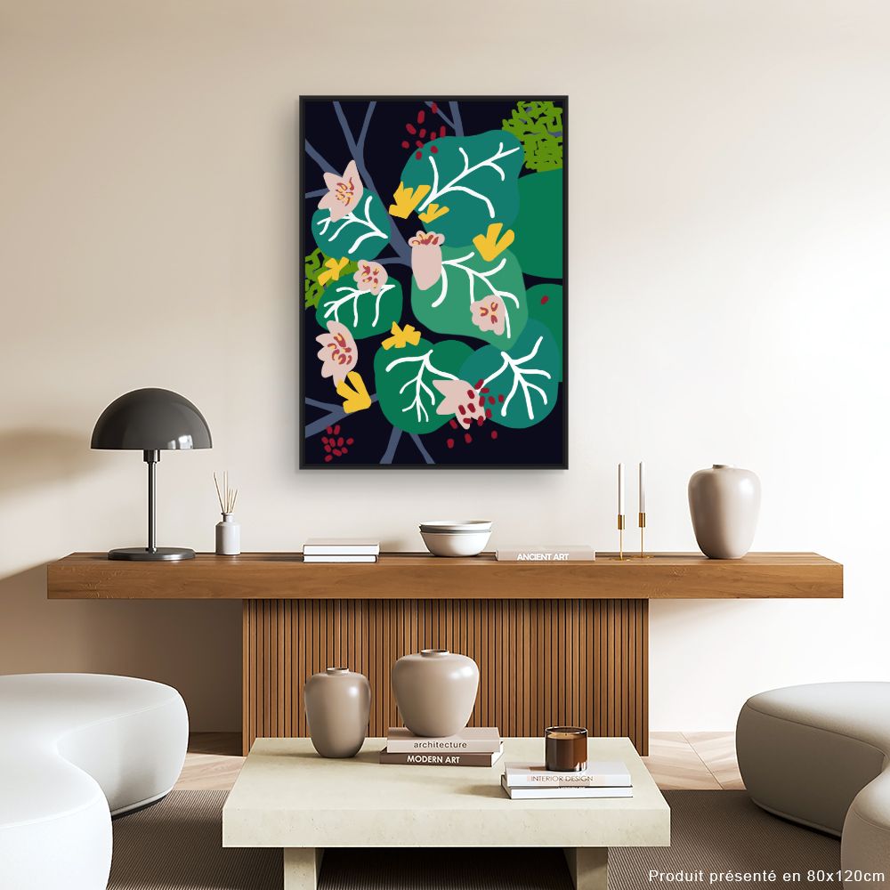 Tableau Fleurs abstraites