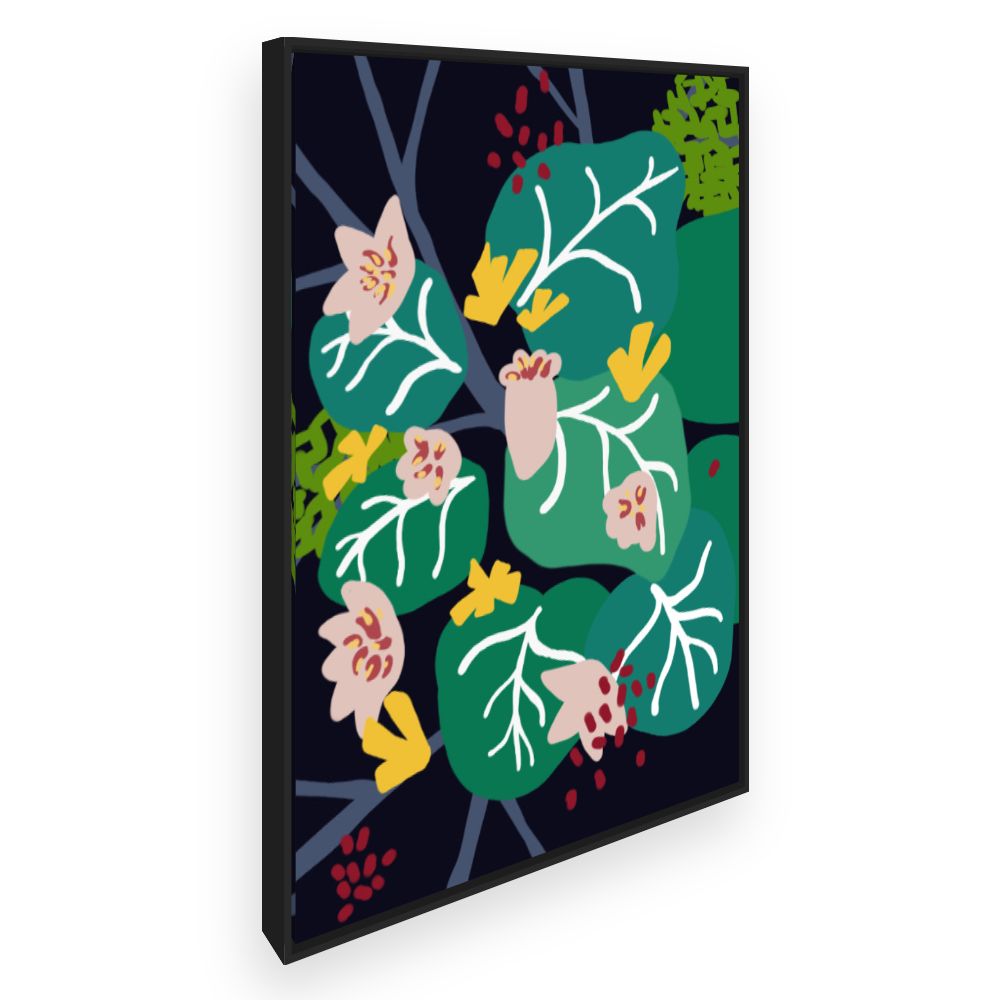 Toile Fleurs abstraites