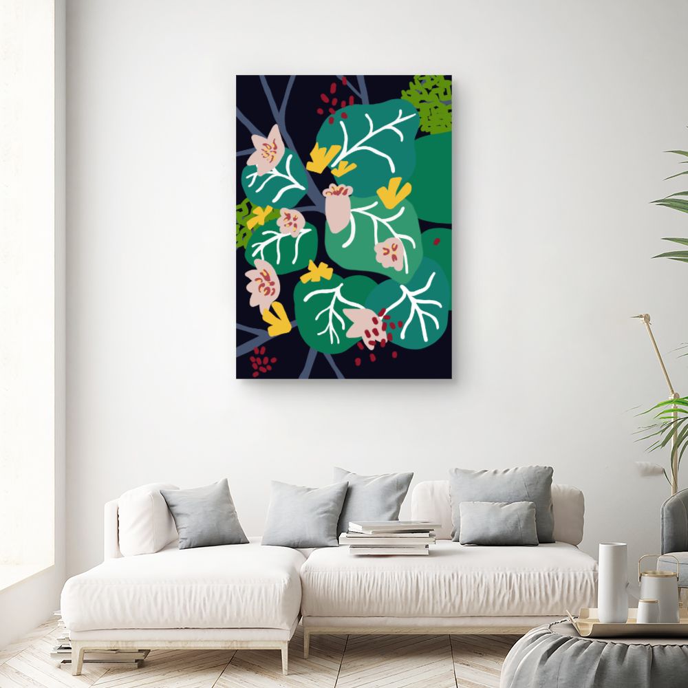 Tableau Fleurs abstraites