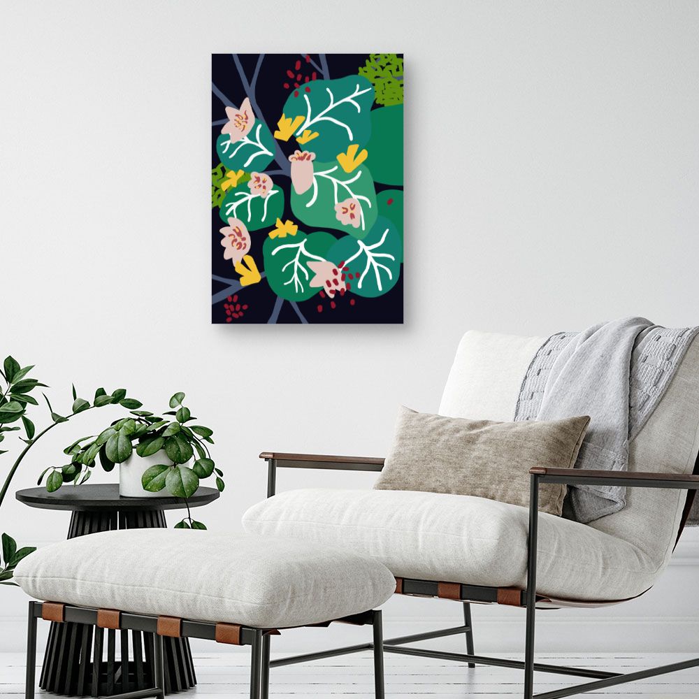 Tableau Fleurs abstraites