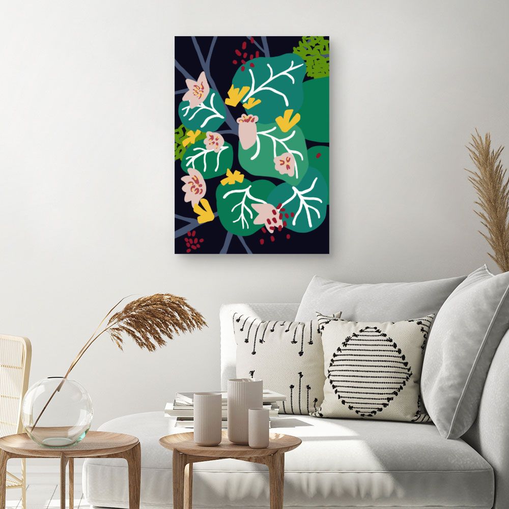 Tableau Fleurs abstraites
