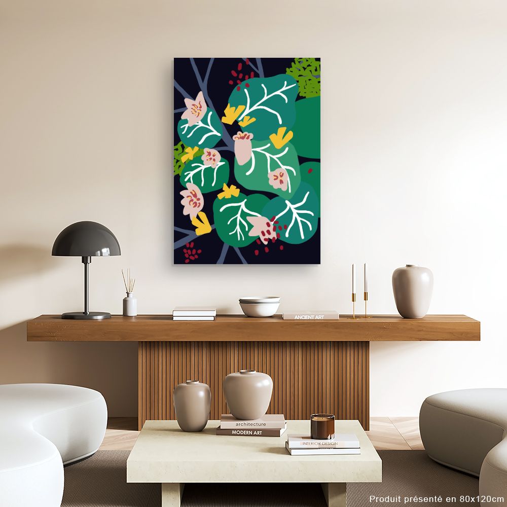 Tableau Fleurs abstraites