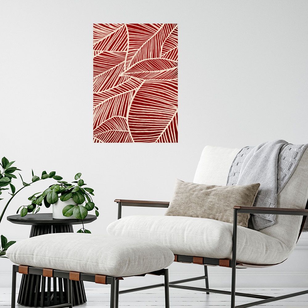 Affiche Feuilles stylisées
