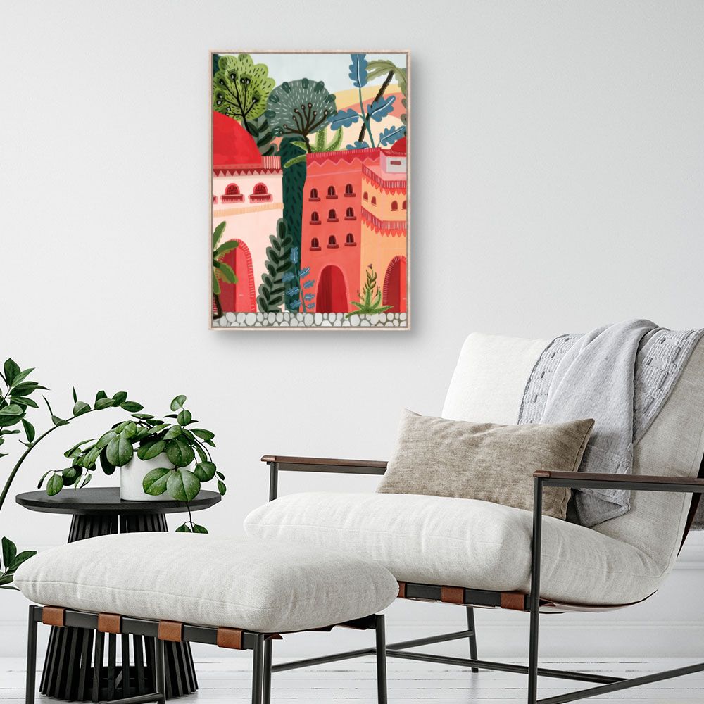 Tableau Paysage exotique vibrant