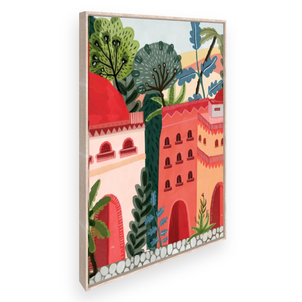 Toile Paysage exotique vibrant